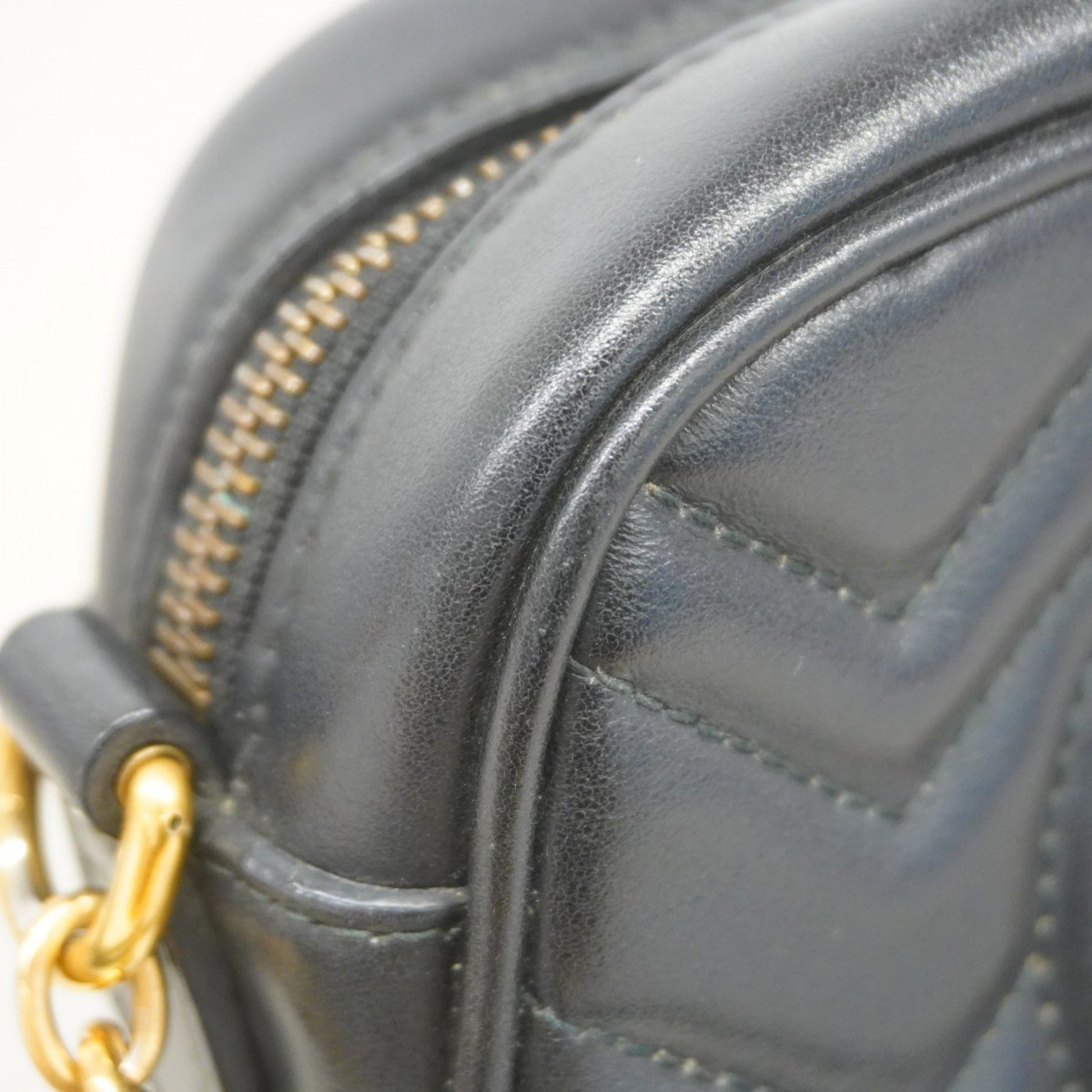 Gucci Marmont, Black, Leather, shoulder