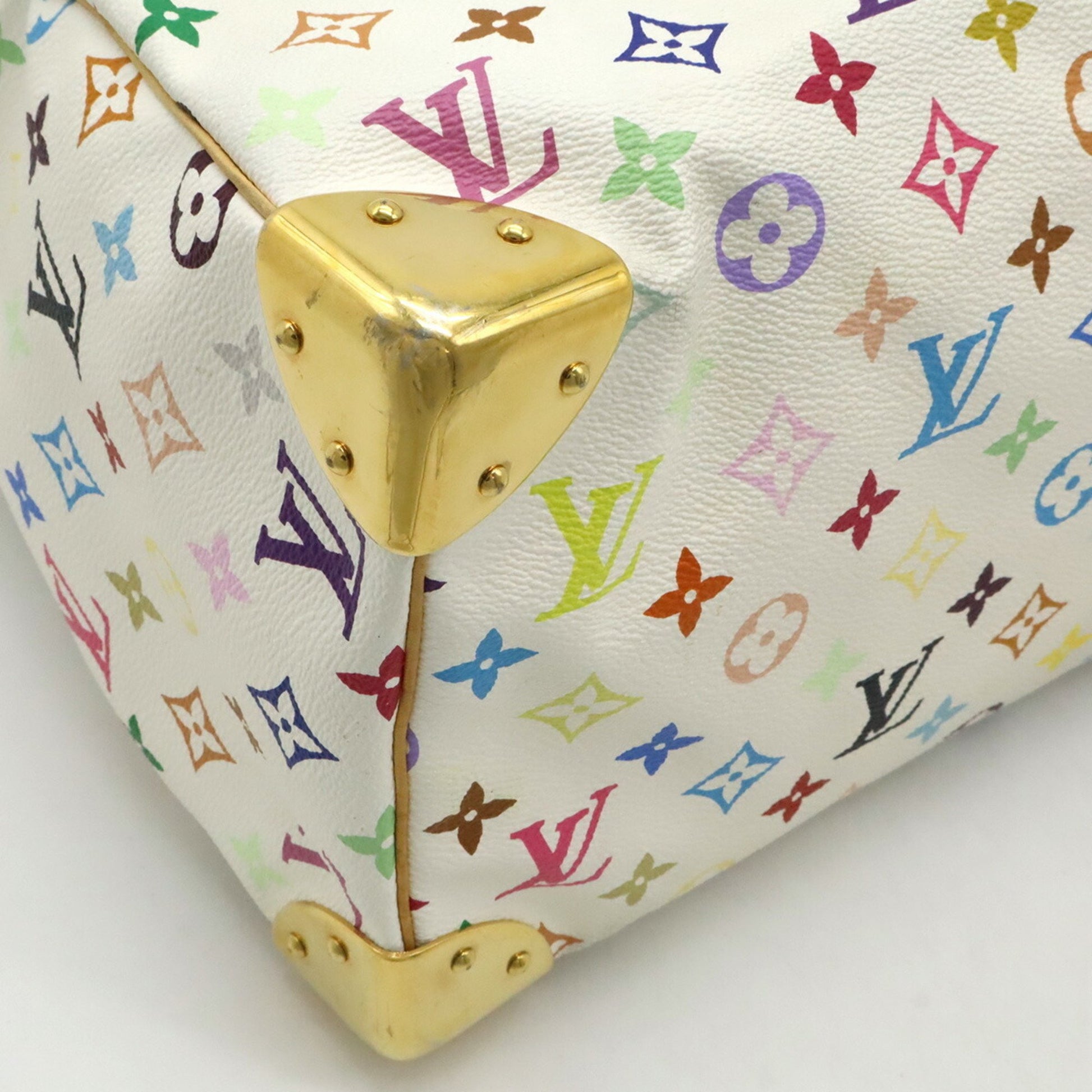 Louis Vuitton Speedy 30, White, Canvas, handbag