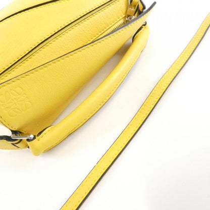 Loewe Puzzle, Yellow, Leather, handbag