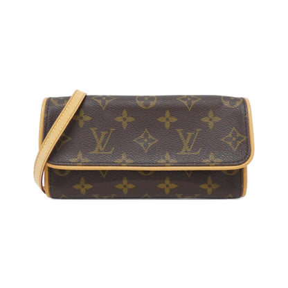 Louis Vuitton Pochette Twin, Brown, Canvas, clutch