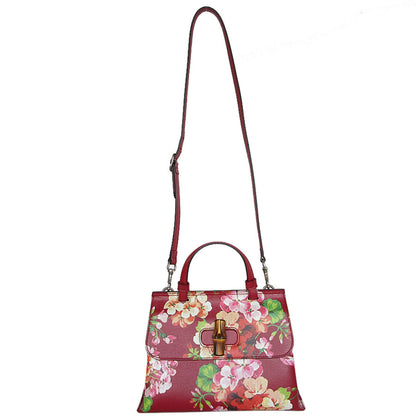 Gucci Bamboo, Burgundy, Leather, handbag