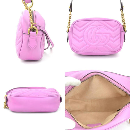 Gucci Marmont, Purple, Leather, shoulder