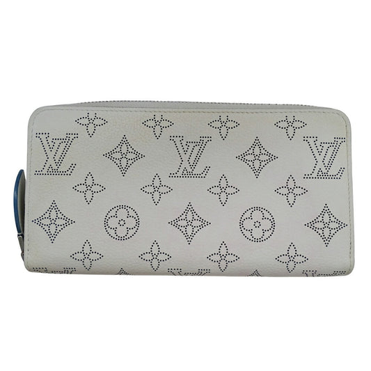 Louis Vuitton Mahina, Blue, Leather, wallet