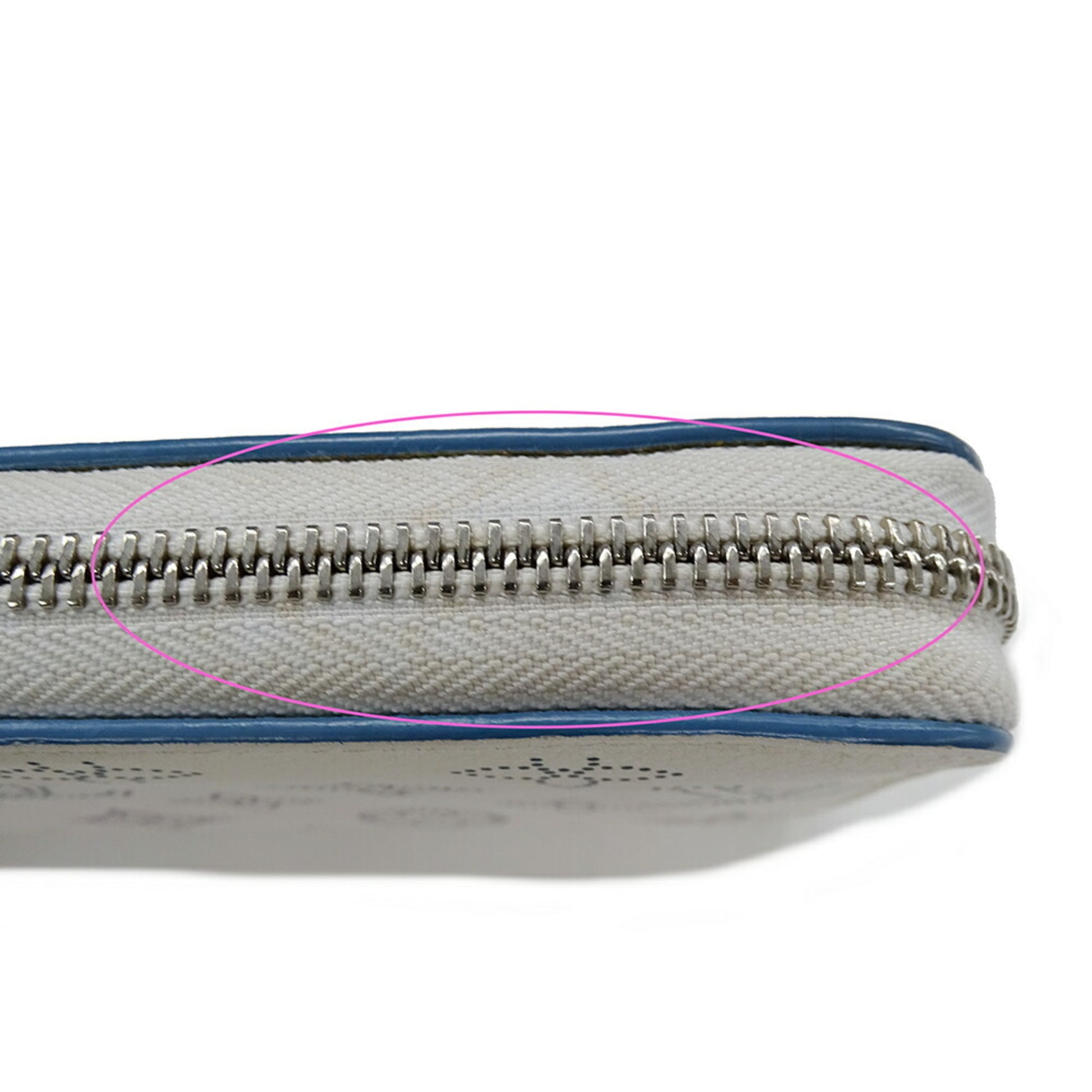 Louis Vuitton Mahina, Blue, Leather, wallet