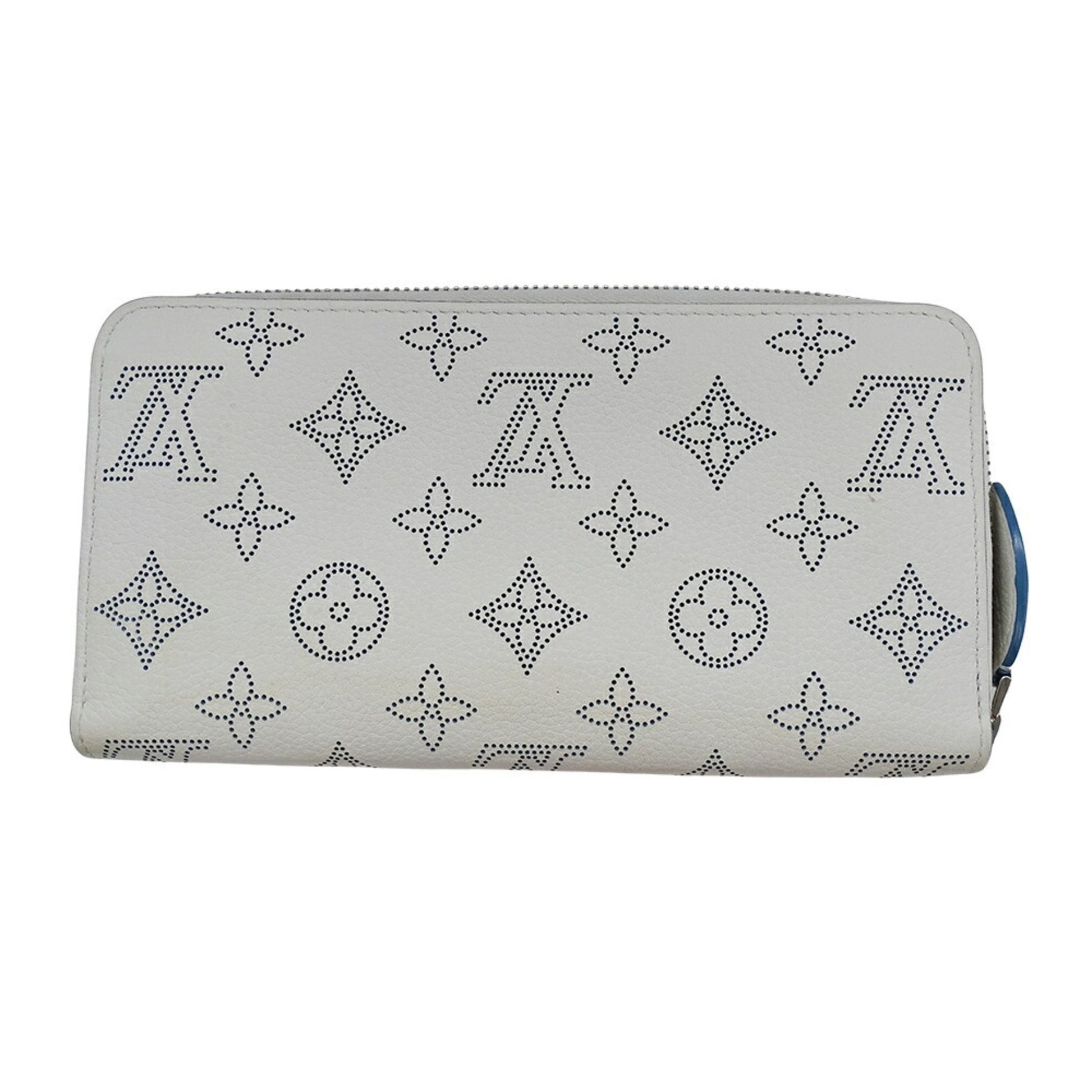 Louis Vuitton Mahina, Blue, Leather, wallet