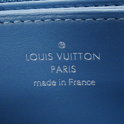 Louis Vuitton Mahina, Blue, Leather, wallet