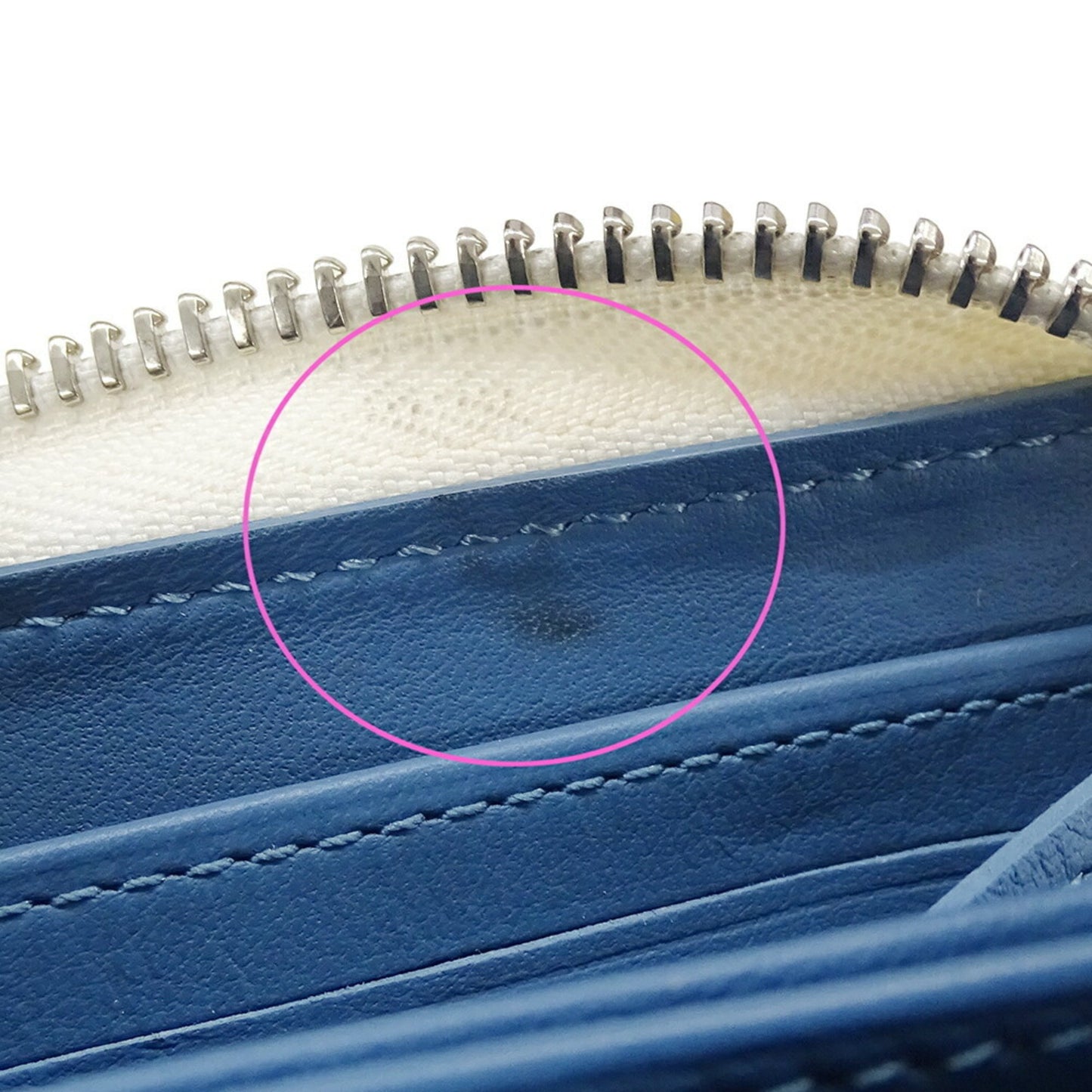 Louis Vuitton Mahina, Blue, Leather, wallet