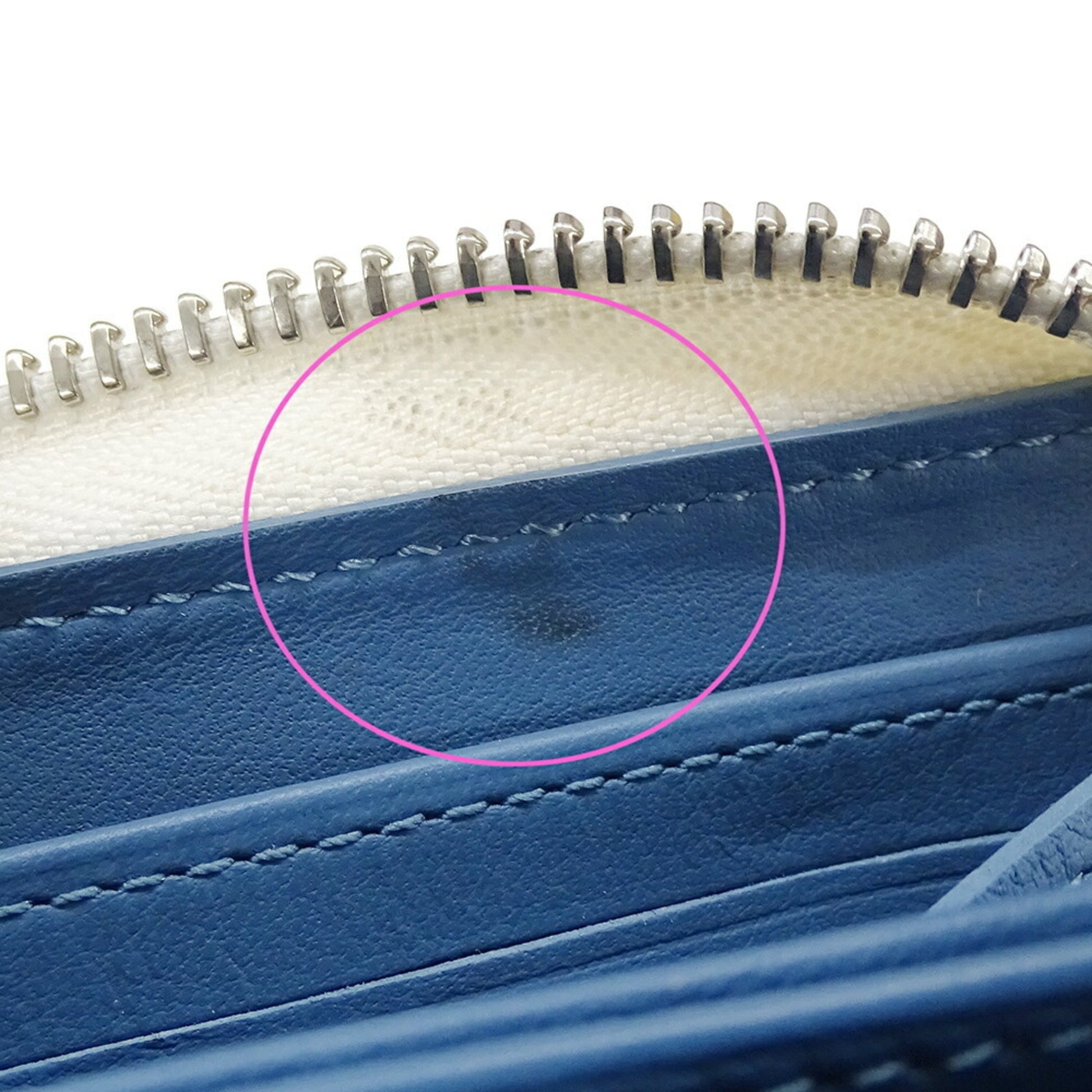 Louis Vuitton Mahina, Blue, Leather, wallet