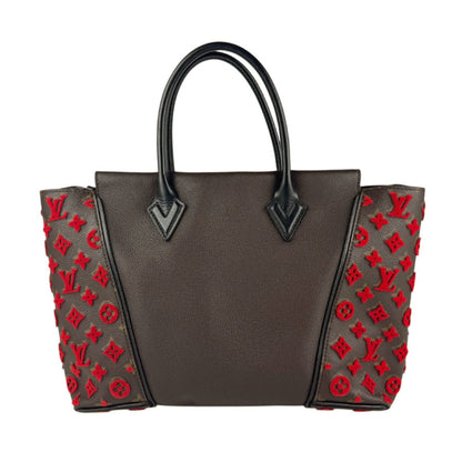 Louis Vuitton Tote W, Brown, Leather, tote