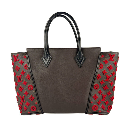 Louis Vuitton Tote W, Brown, Leather, tote