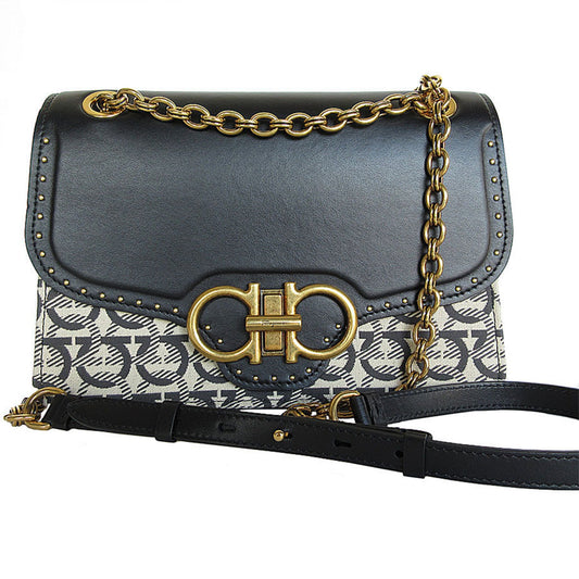 Salvatore Ferragamo Gancini, Multicolour, "CANVAS, LEATHER", shoulder