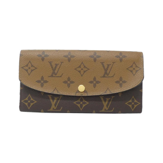 Louis Vuitton Emilie, Brown, Canvas, wallet