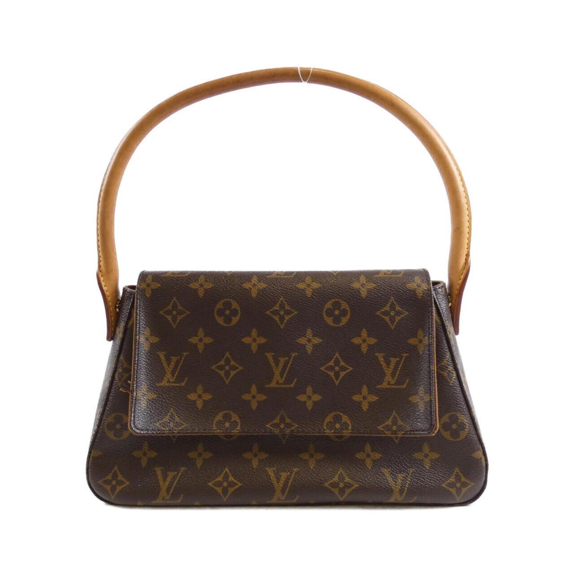 Louis Vuitton Mini looping, Brown, Canvas, shoulder