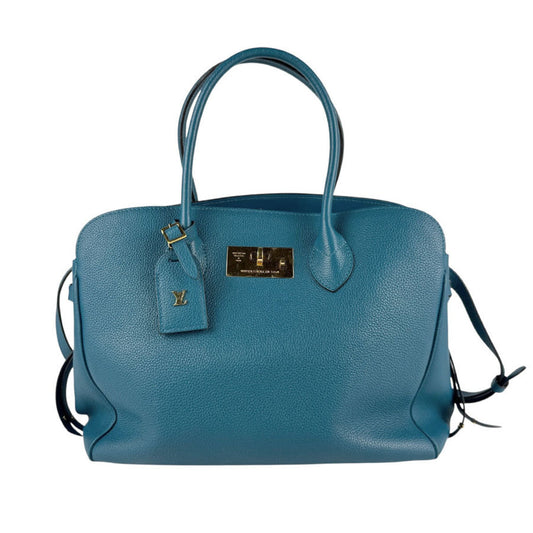 Louis Vuitton Milla, Blue, Leather, handbag