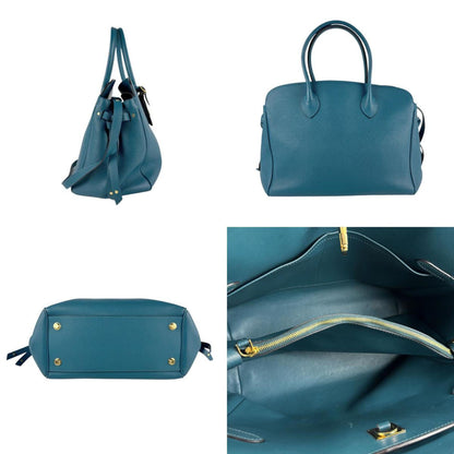 Louis Vuitton Milla, Blue, Leather, handbag