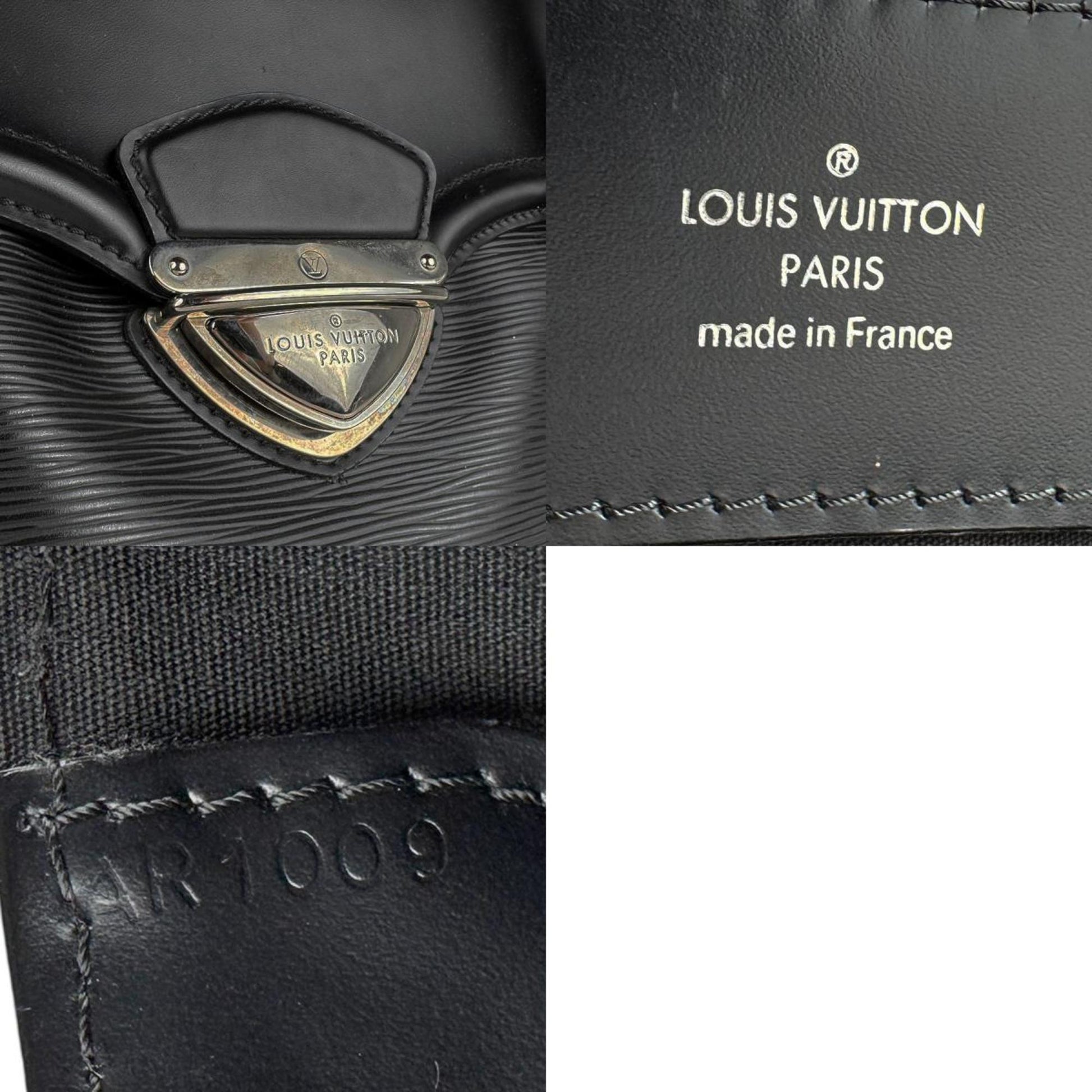 Louis Vuitton Bagatelle, Black, Leather, shoulder