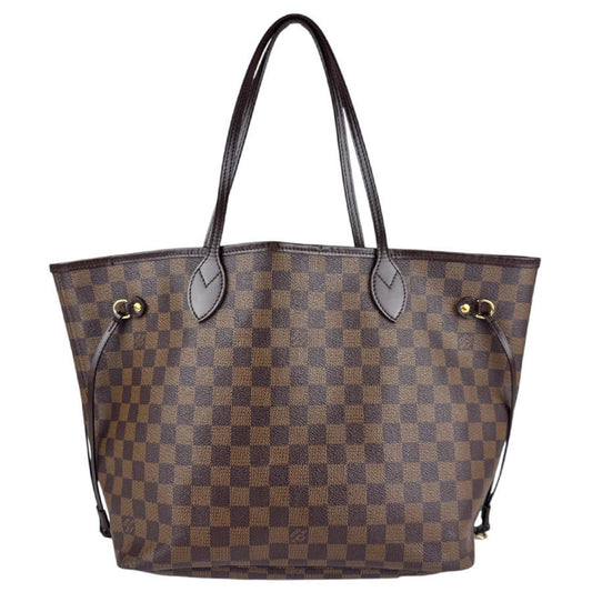 Louis Vuitton Neverfull MM, Brown, Canvas, tote