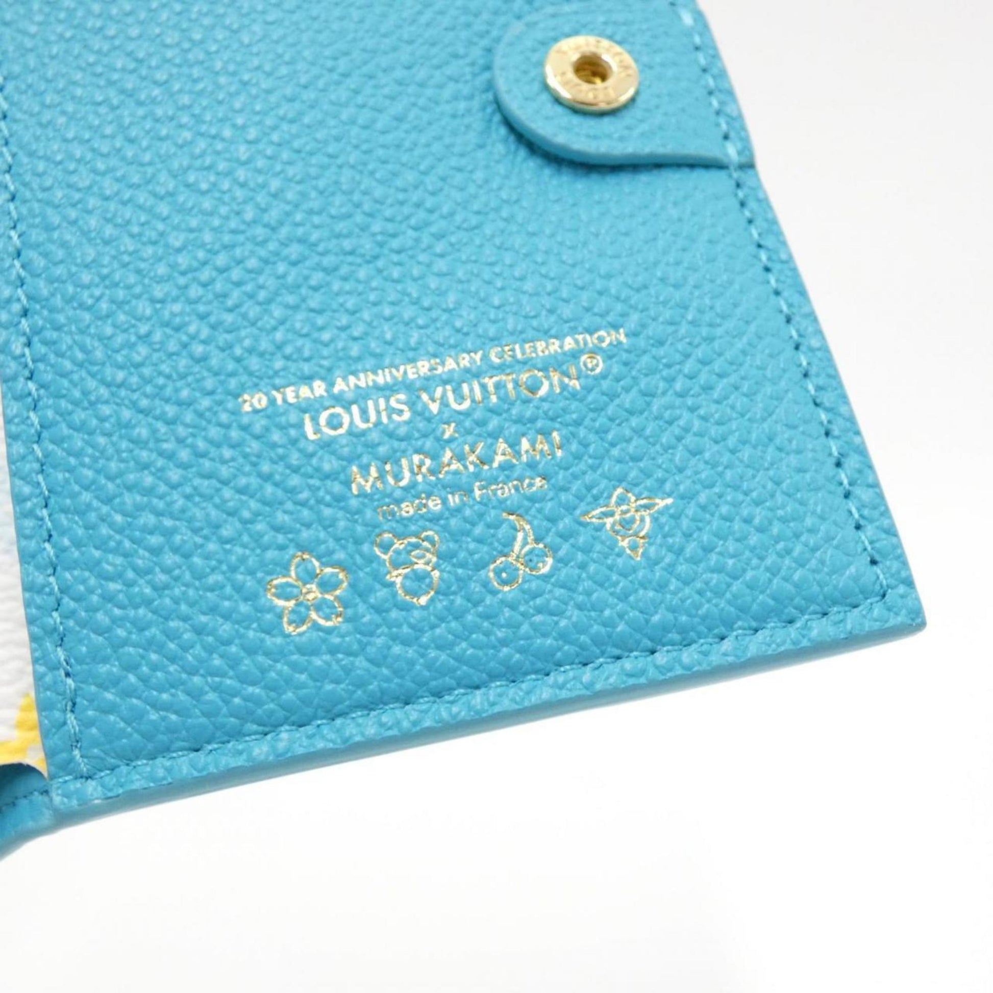 Louis Vuitton Lisa, Blue, Leather, wallet