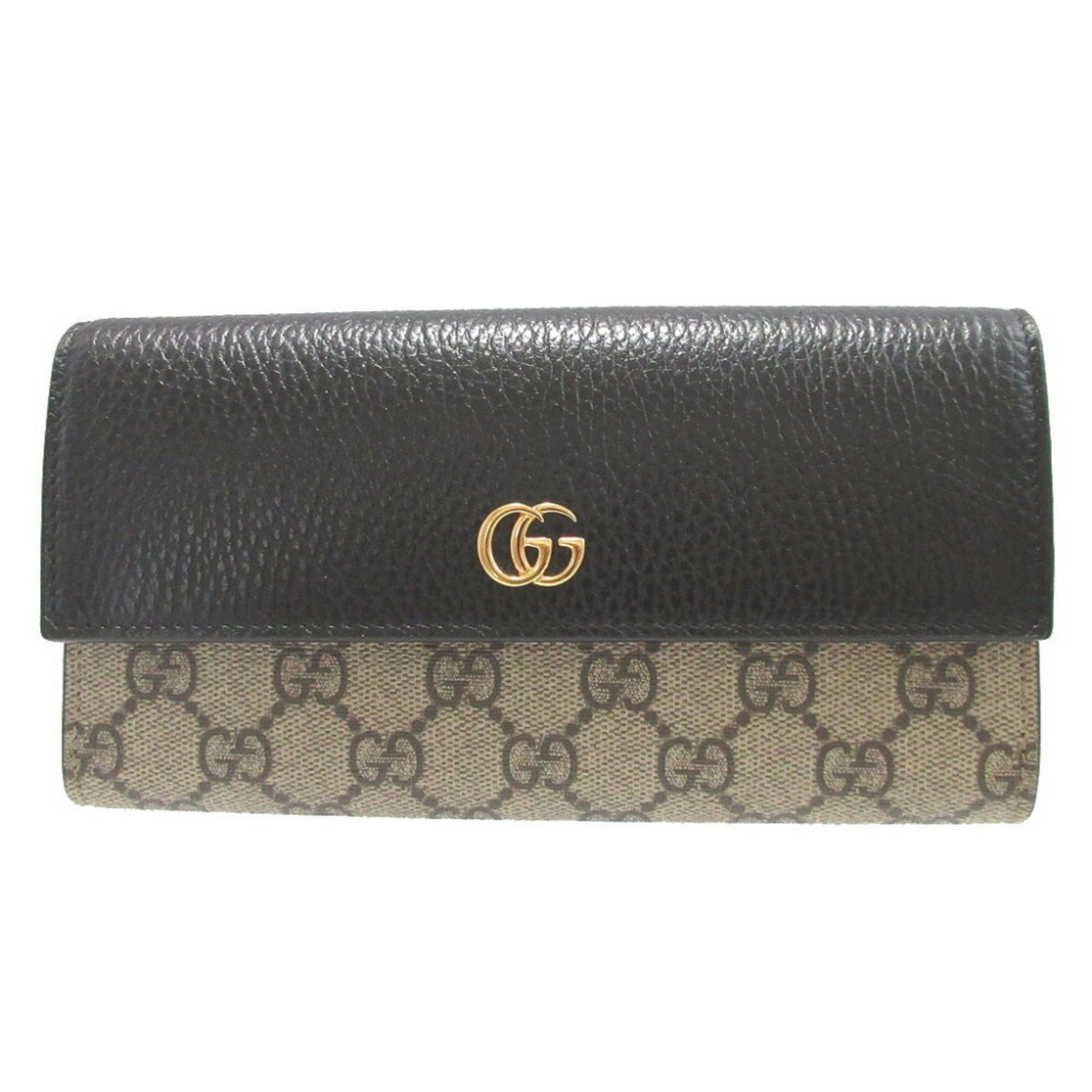 Gucci GG Marmont, Beige, "CANVAS, LEATHER", wallet