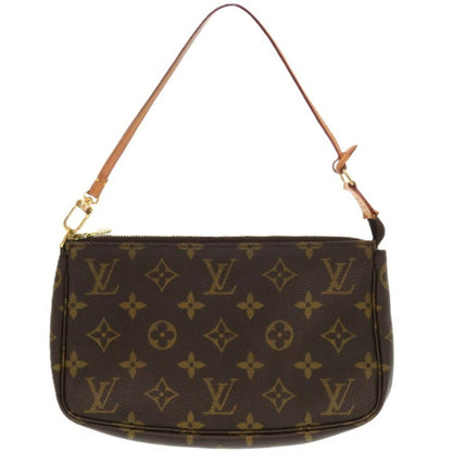 Louis Vuitton Pochette Accessoire, Brown, Canvas, clutch