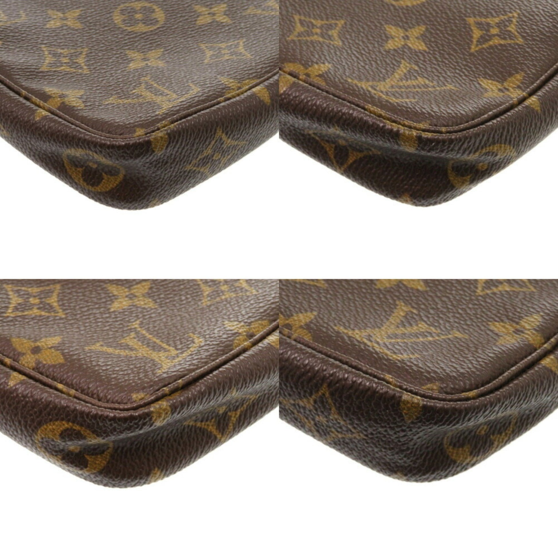 Louis Vuitton Pochette Accessoire, Brown, Canvas, clutch