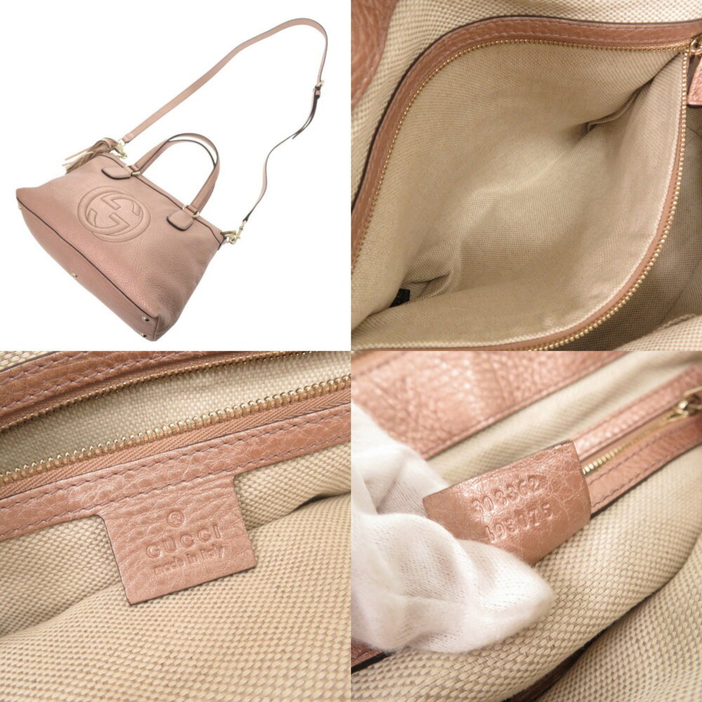 Gucci Soho, Pink, Leather, handbag