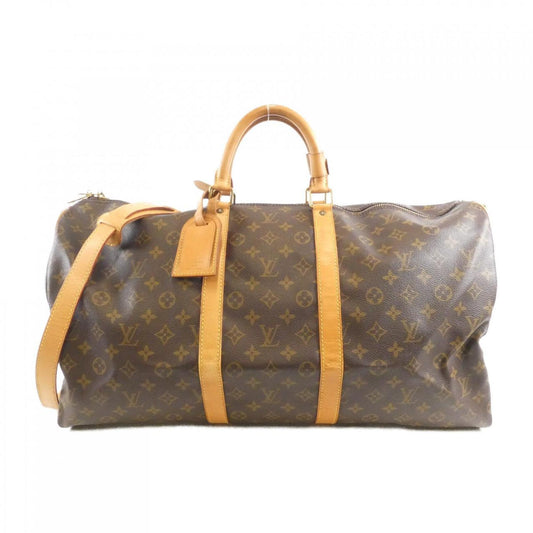 Louis Vuitton Keepall Bandouliere 55, Brown, Canvas, travel