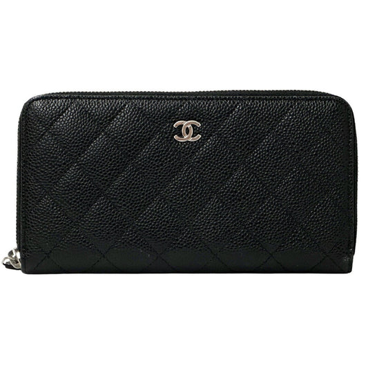Chanel, Black, Leather, wallet