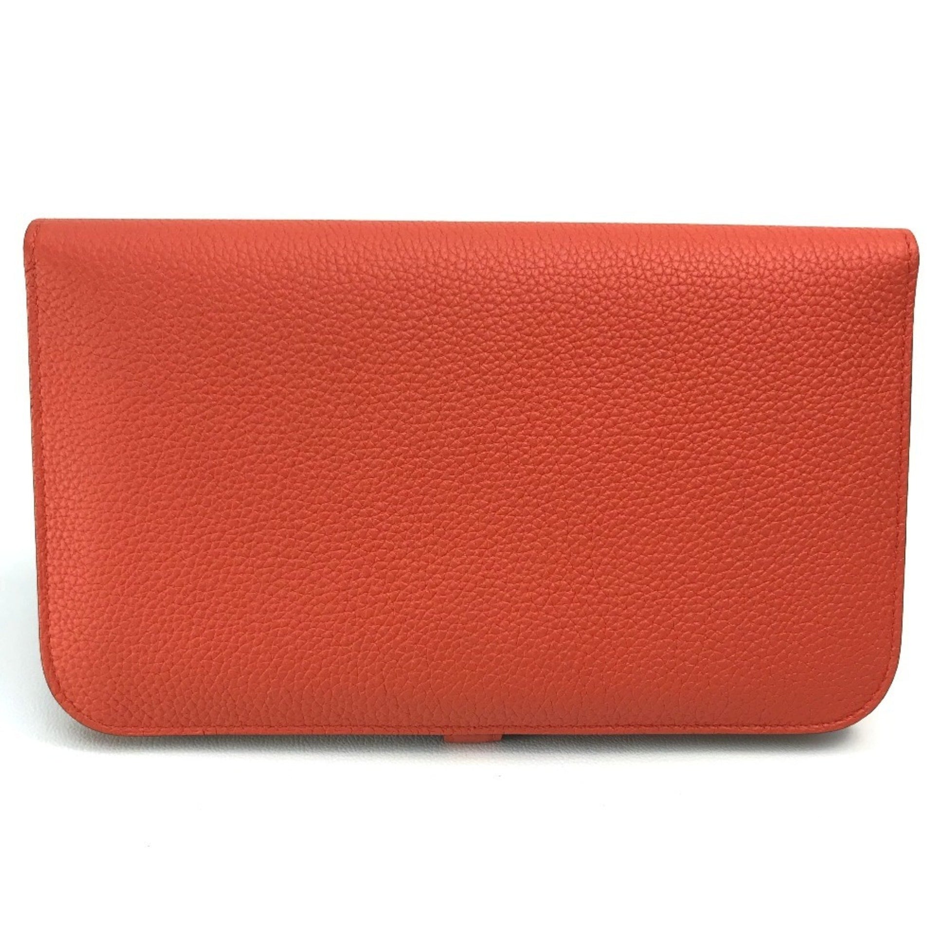 Hermès dOGON gm, Red, Leather, wallet