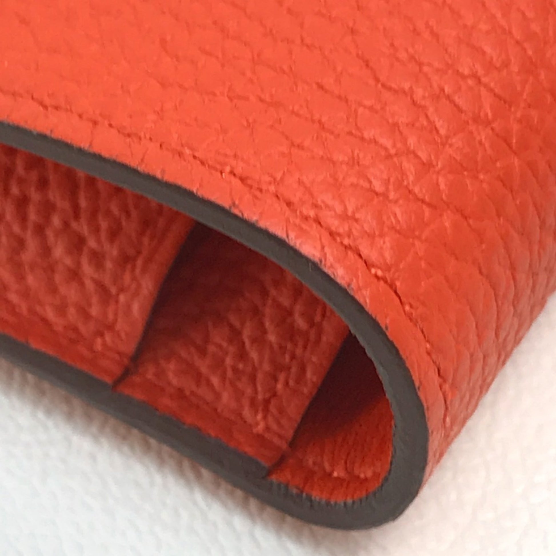 Hermès dOGON gm, Red, Leather, wallet