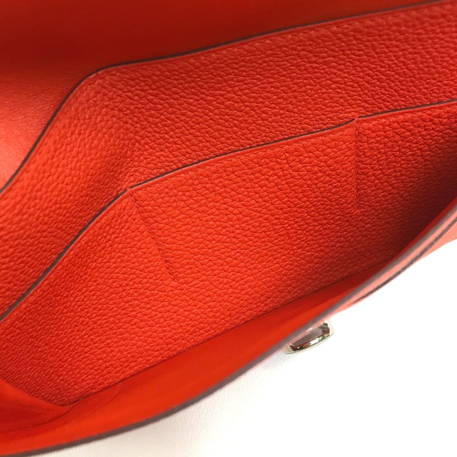 Hermès dOGON gm, Red, Leather, wallet