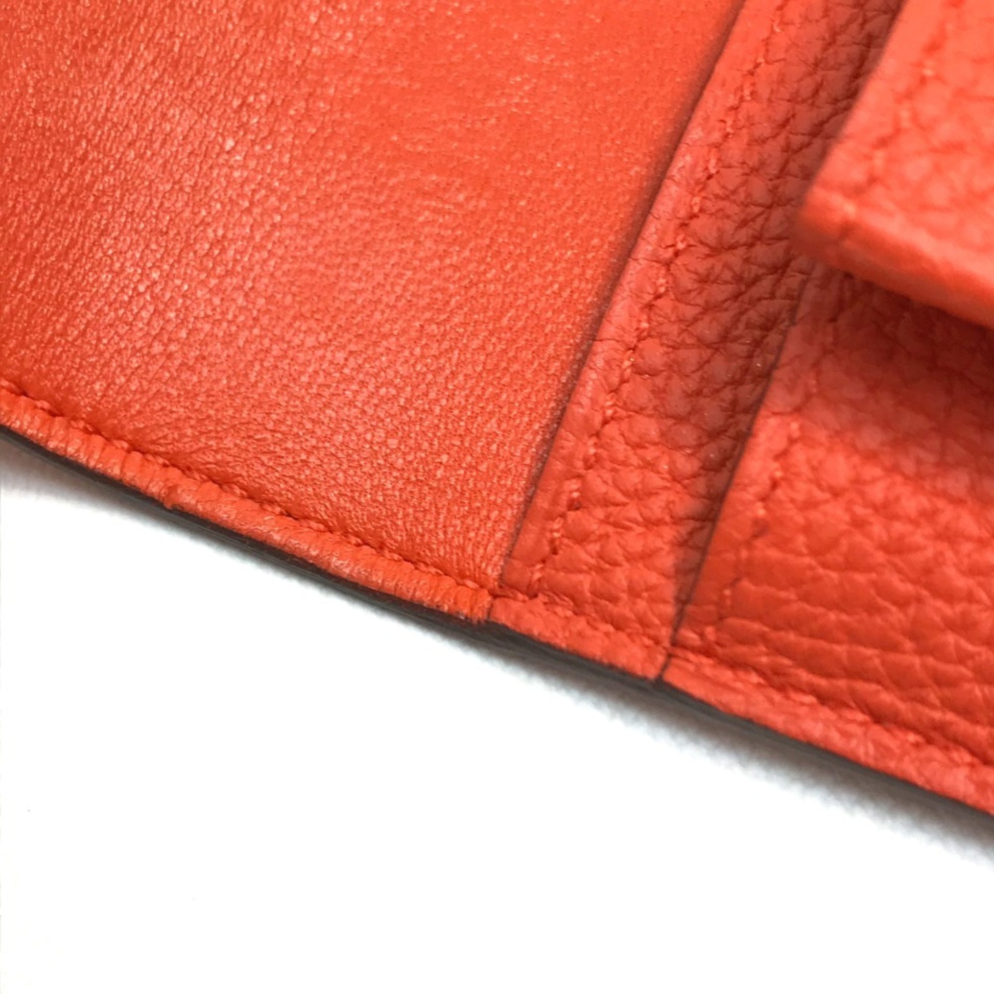 Hermès dOGON gm, Red, Leather, wallet