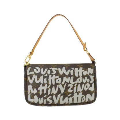 Louis Vuitton Pochette Accessoire, Brown, Canvas, clutch