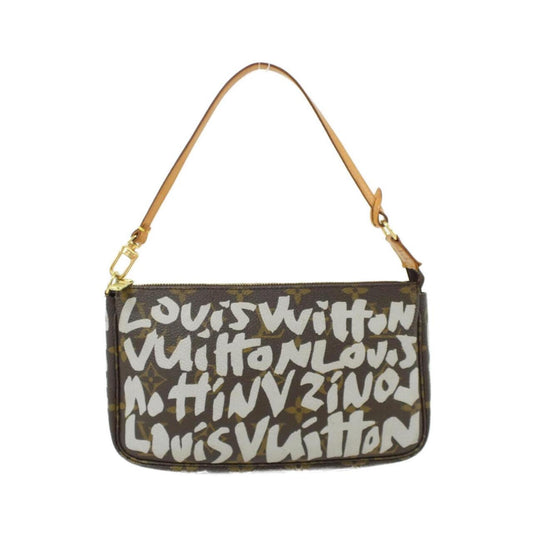 Louis Vuitton Pochette Accessoire, Brown, Canvas, clutch
