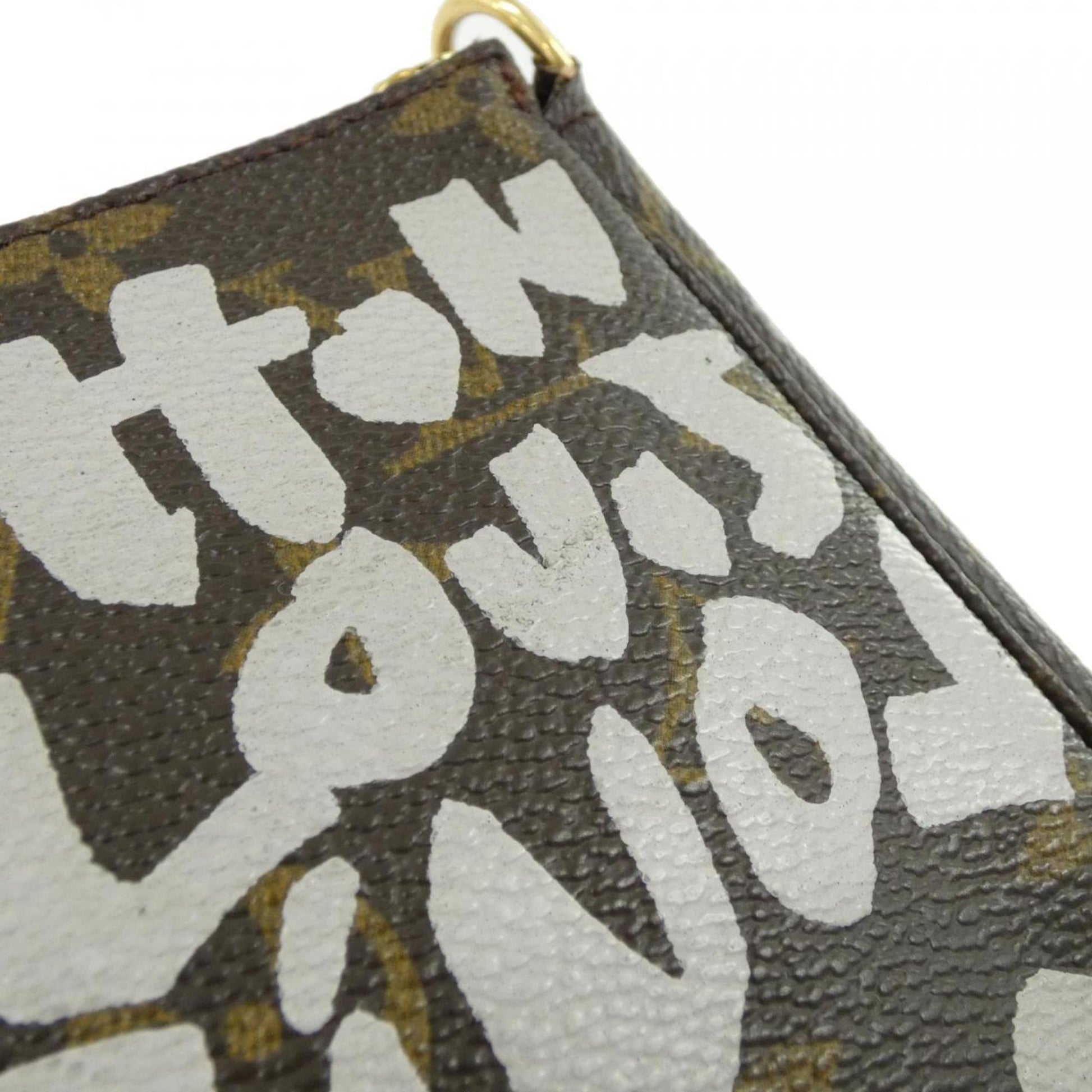 Louis Vuitton Pochette Accessoire, Brown, Canvas, clutch