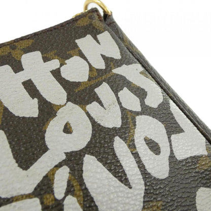 Louis Vuitton Pochette Accessoire, Brown, Canvas, clutch