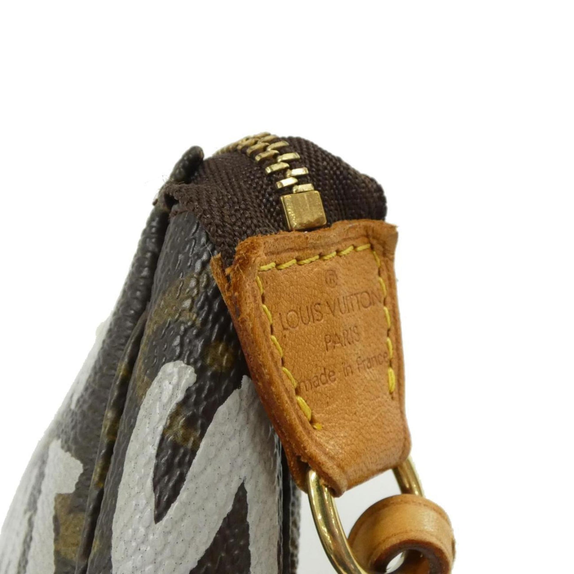 Louis Vuitton Pochette Accessoire, Brown, Canvas, clutch