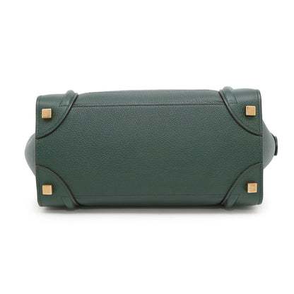 Céline Micro Luggage, Green, Leather, handbag