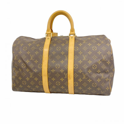 Louis Vuitton Keepall 45, Brown, Canvas, travel