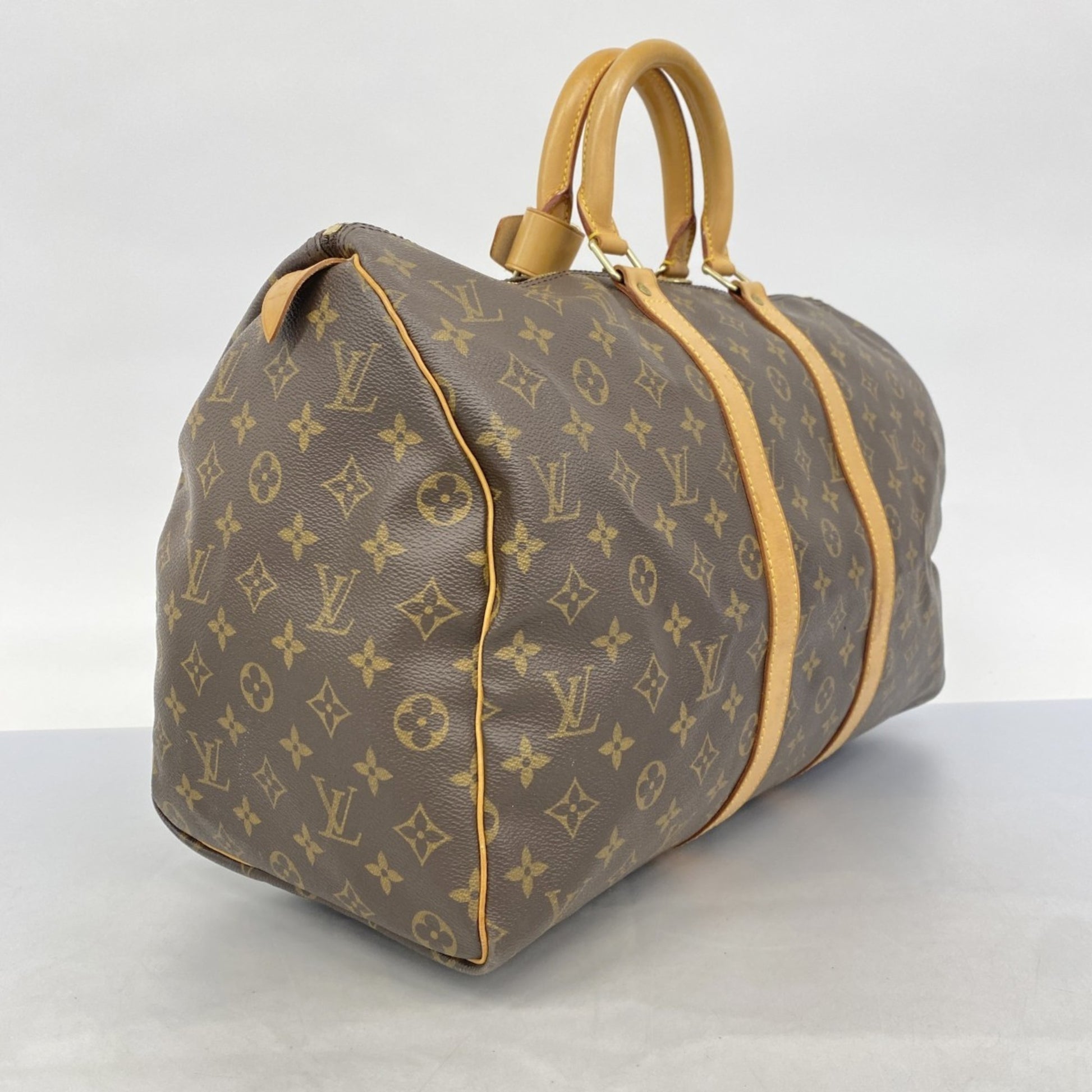 Louis Vuitton Keepall 45, Brown, Canvas, travel