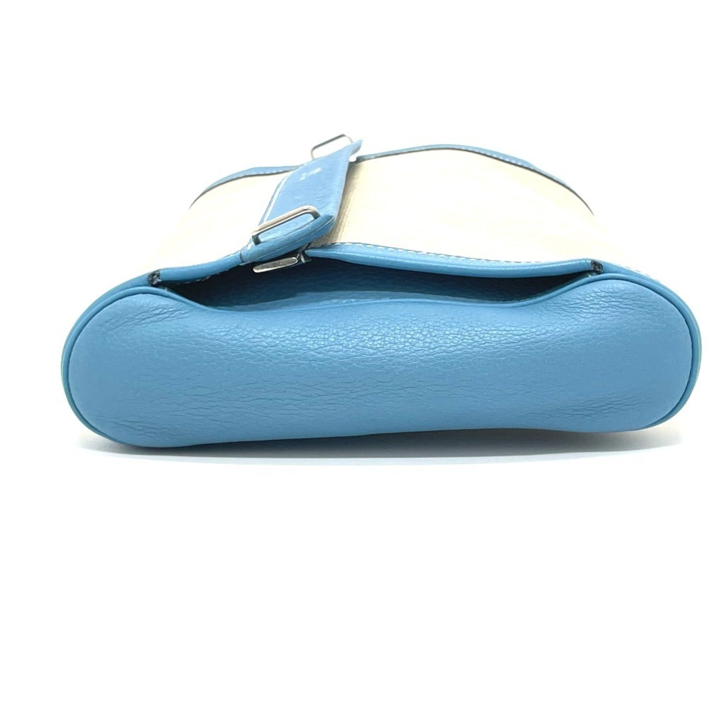 Hermès --, Beige, "CANVAS, LEATHER", clutch