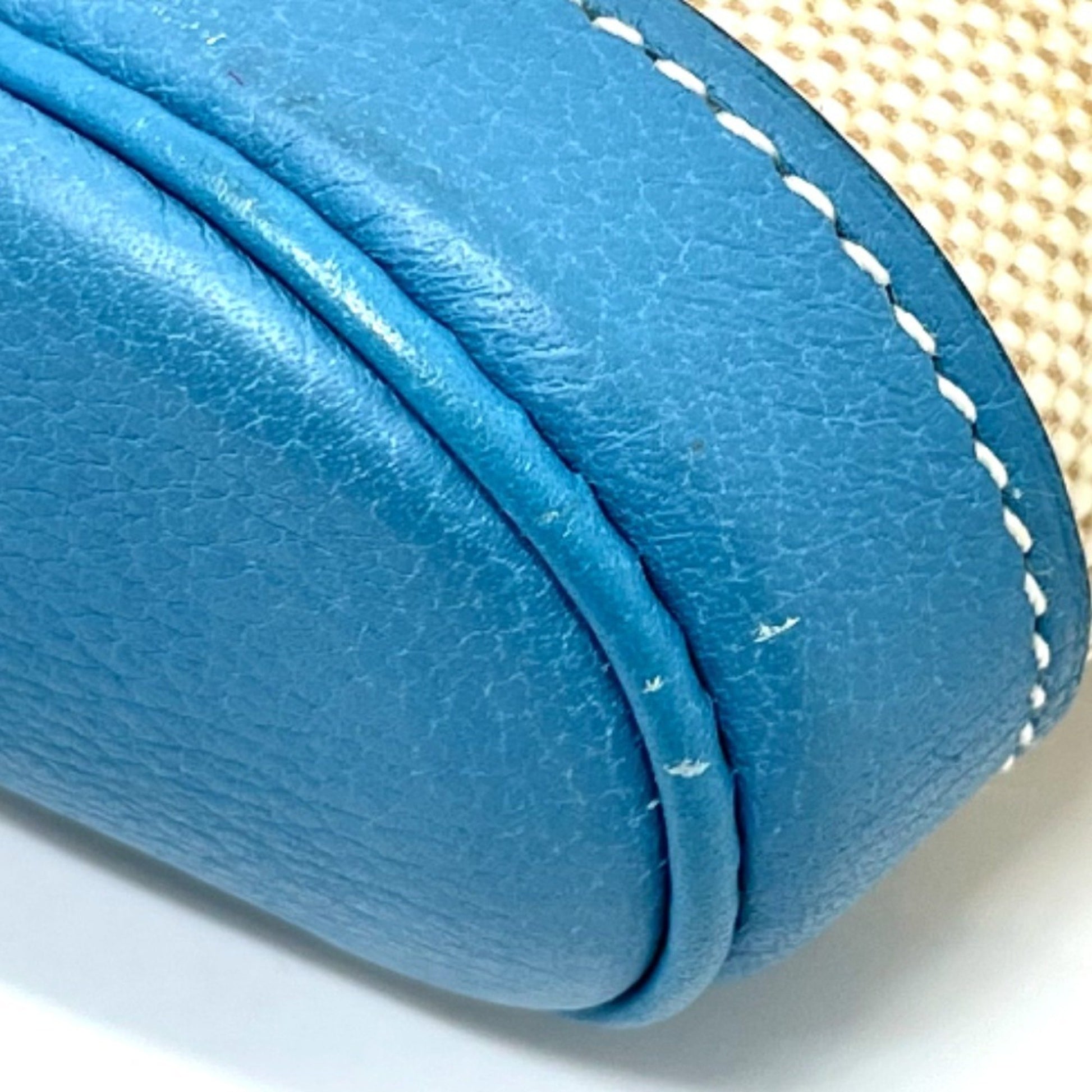 Hermès --, Beige, "CANVAS, LEATHER", clutch