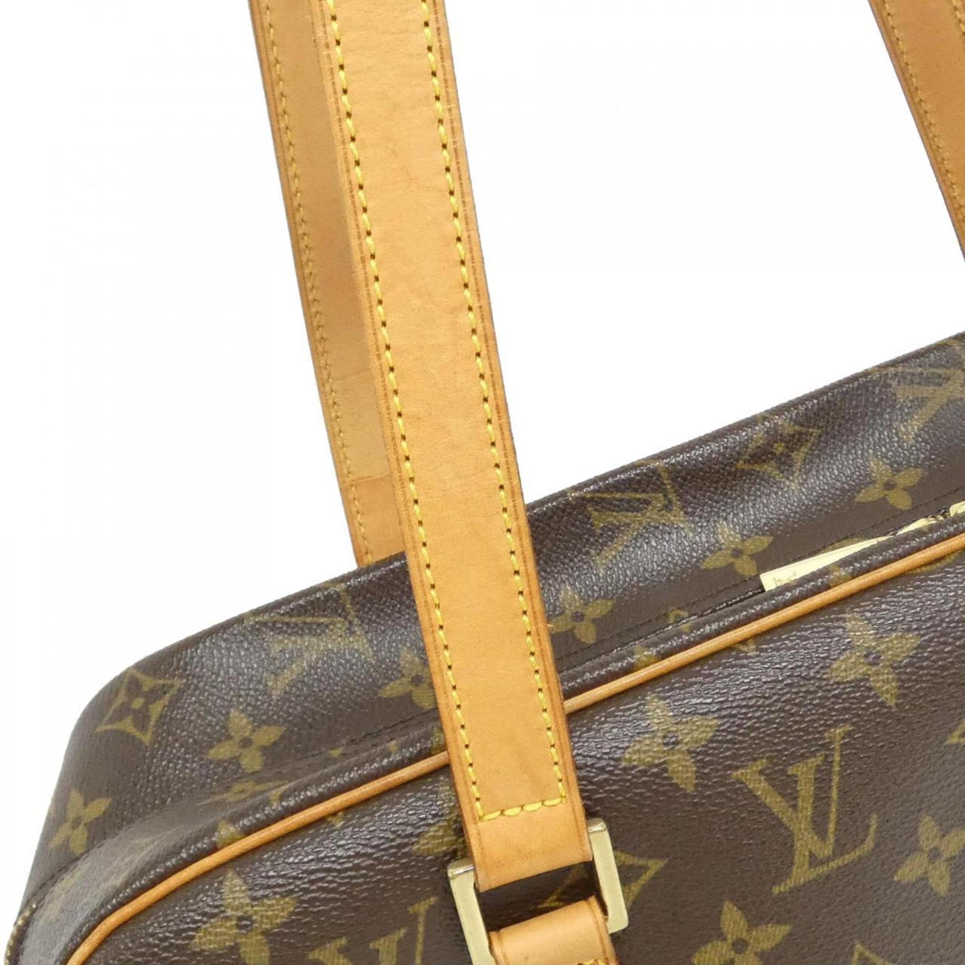 Louis Vuitton Cite, Brown, Canvas, shoulder
