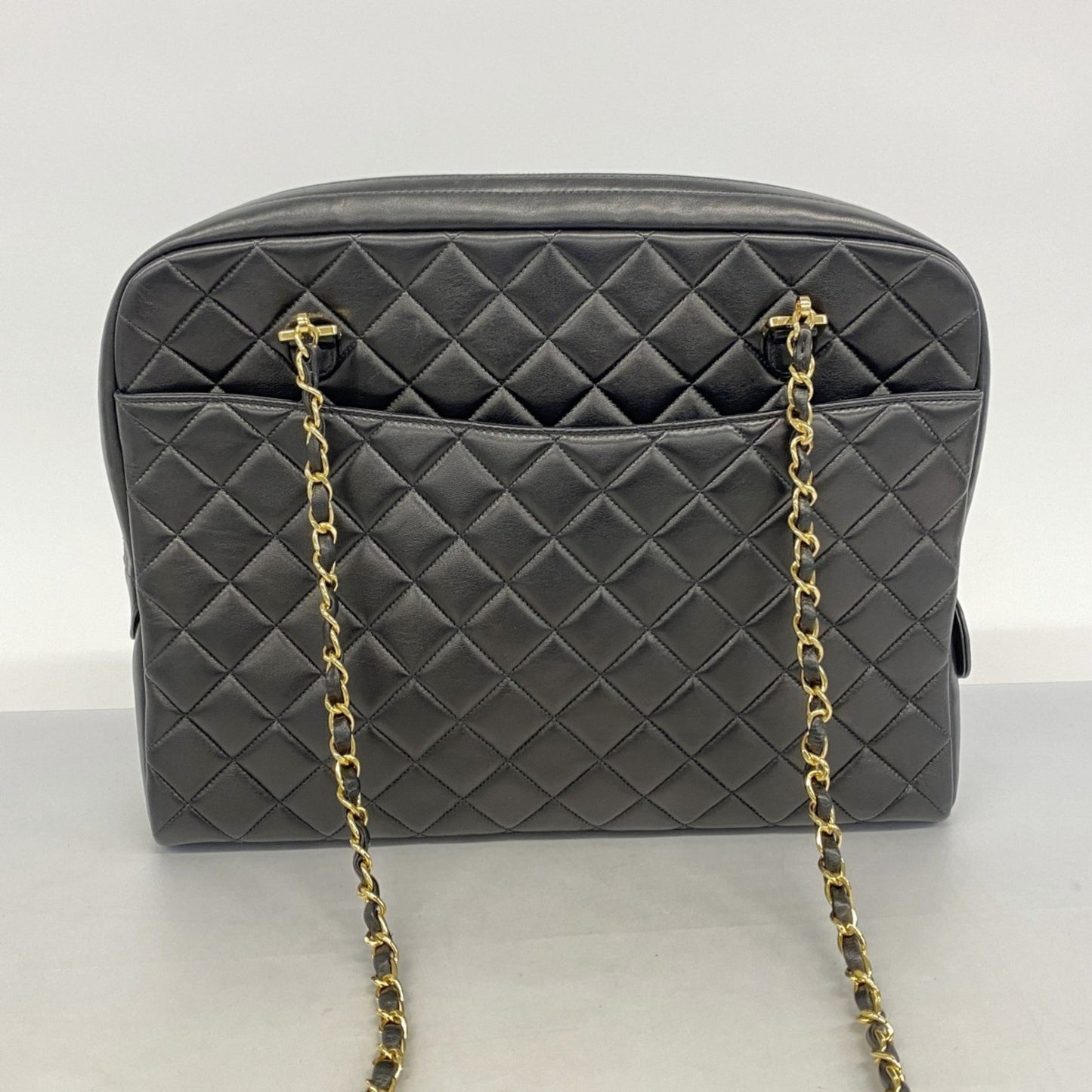 Chanel Matelassé, Black, Leather, shoulder