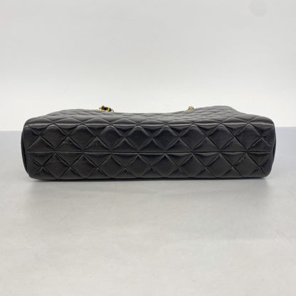 Chanel Matelassé, Black, Leather, shoulder