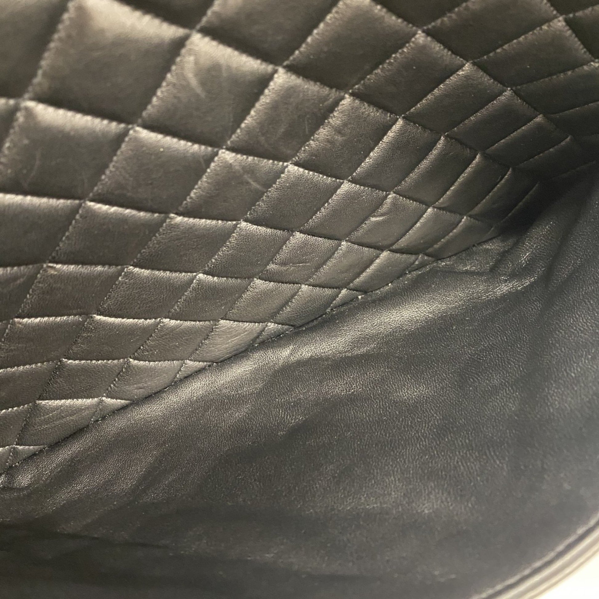 Chanel Matelassé, Black, Leather, shoulder