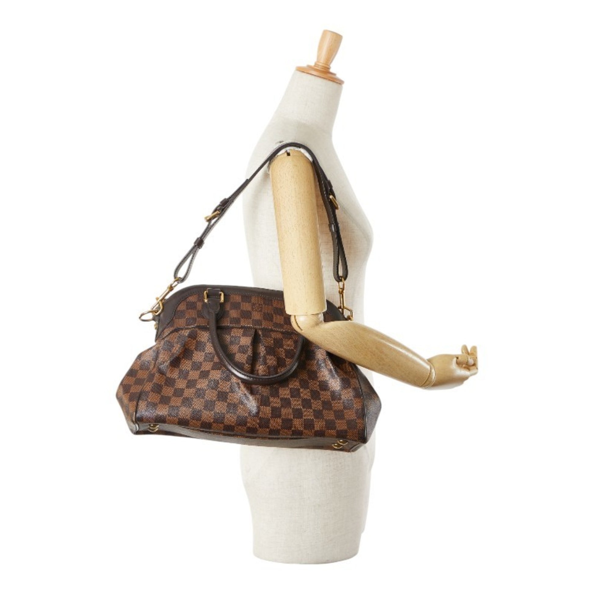 Louis Vuitton Trevi, Brown, Canvas, handbag