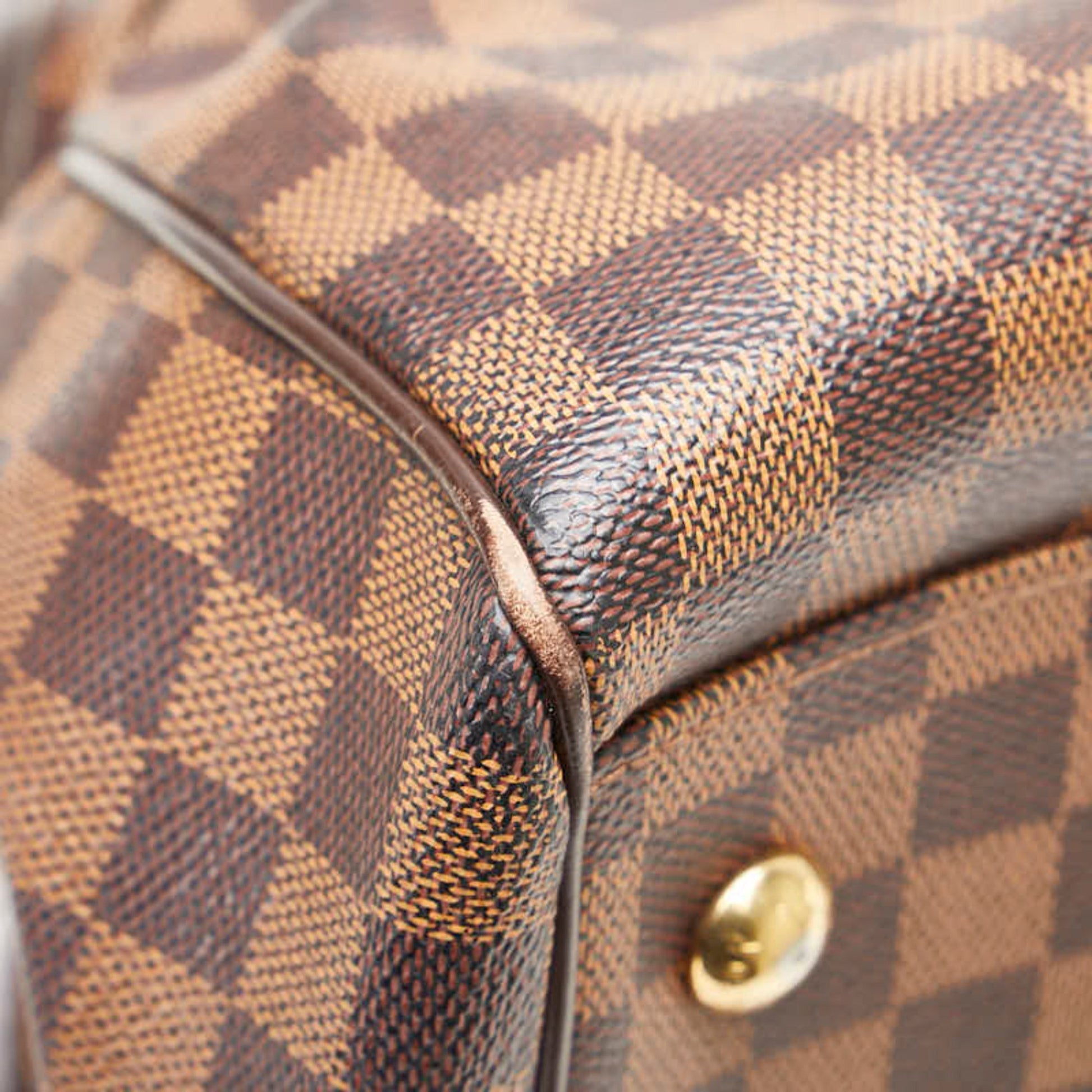 Louis Vuitton Trevi, Brown, Canvas, handbag