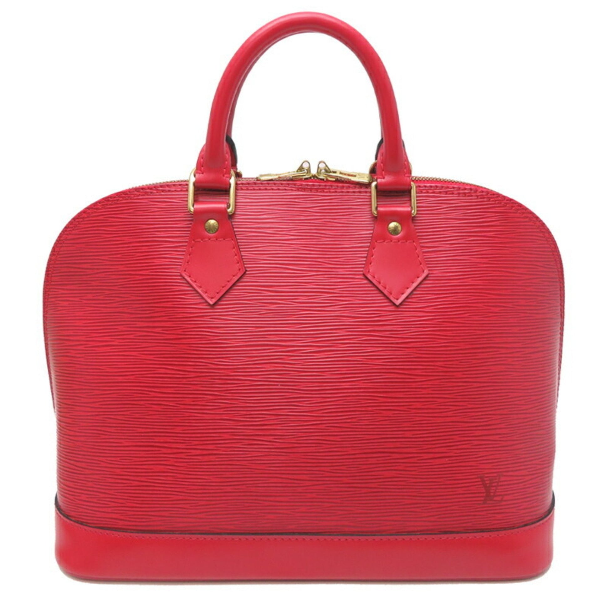 Louis Vuitton Alma, Red, Leather, handbag