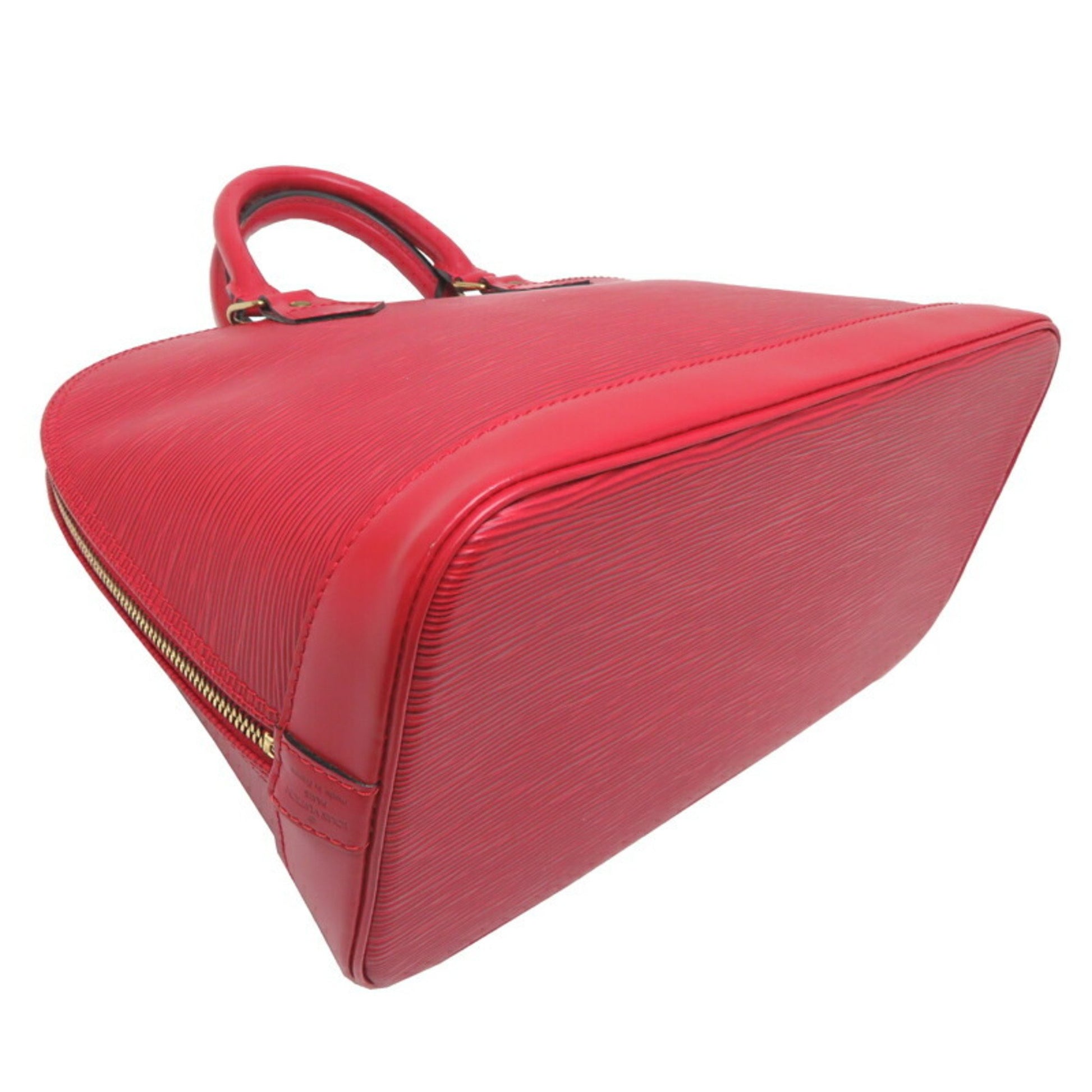 Louis Vuitton Alma, Red, Leather, handbag